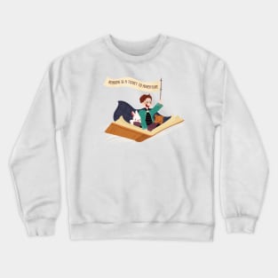 Reading is a ticket to adventure, book lover,   book reading,   reading day, Crewneck Sweatshirt